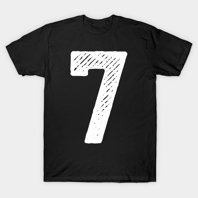 Rough Number 7 T-Shirt by colorsplash